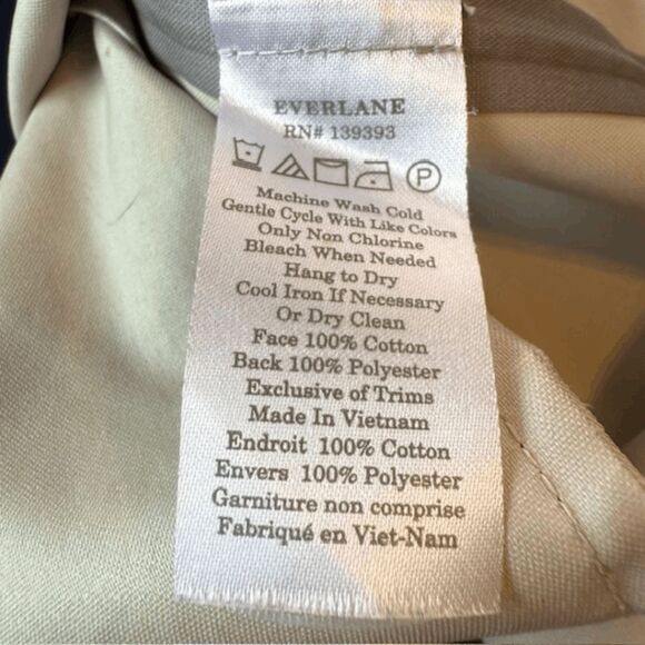 Everlane Women's The City Hooded Snap Zip Anorak Rain Jacket Navy Blue Size XXS - Picture 7 of 11